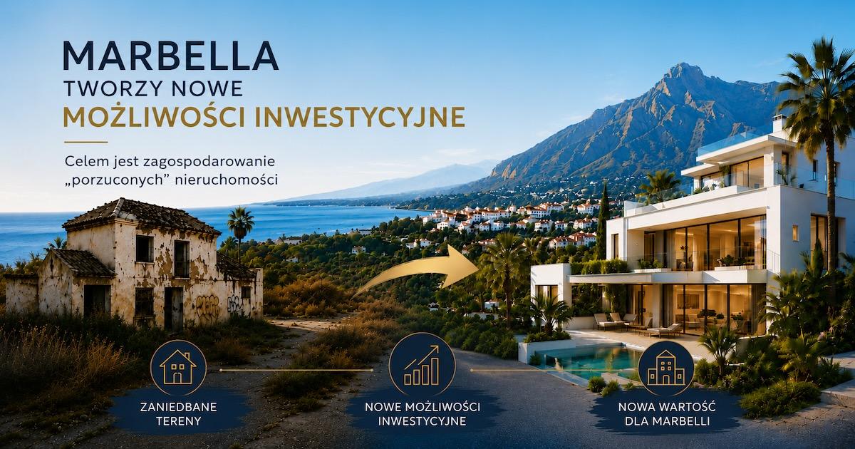 Marbella tworzy nowe możliwości inwestycyjne. Celem jest zagospodarowanie „porzuconych” nieruchomości